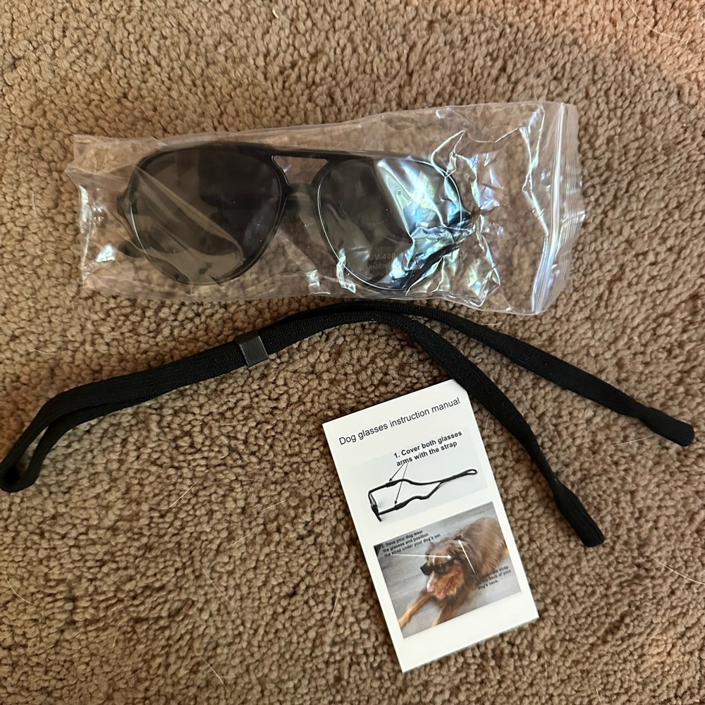 Black Dog Sunglasses with Strap